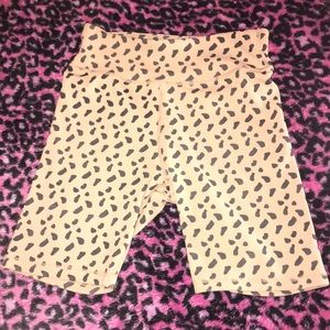 Cheetah print biker shorts